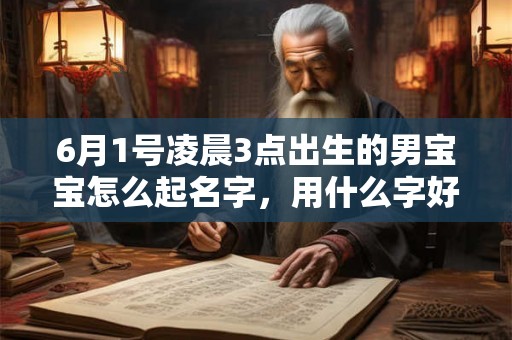 6月1号凌晨3点出生的男宝宝怎么起名字，用什么字好