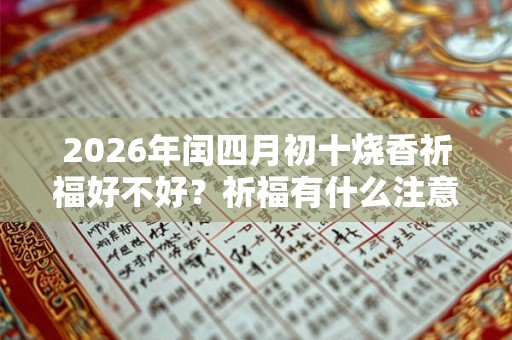 2026年闰四月初十烧香祈福好不好?祈福有什么注意事项? 2026年闰四月初十烧香祈福好不好?祈福有什么注意事项?