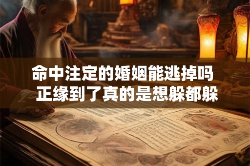 命中注定的婚姻能逃掉吗  正缘到了真的是想躲都躲不了
