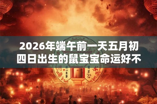 2026年端午前一天五月初四日出生的鼠宝宝命运好不好？