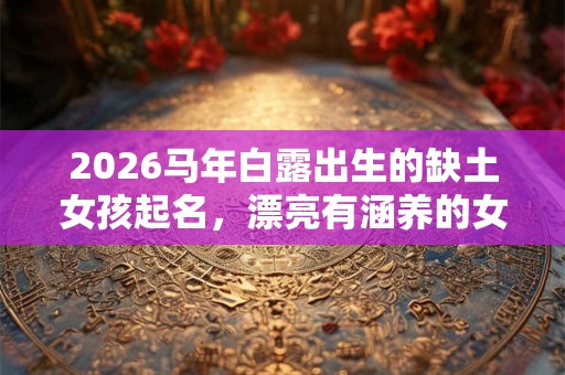 2026马年白露出生的缺土女孩起名,漂亮有涵养的女生名字 2026马年白露出生的缺土女孩起名,漂亮有涵养的女生名字