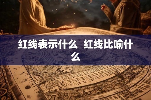 红线表示什么  红线比喻什么