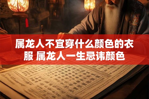属龙人不宜穿什么颜色的衣服 属龙人一生忌讳颜色