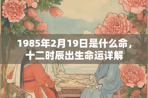 1985年2月19日是什么命,十二时辰出生命运详解 1985年2月19日是什么命,十二时辰出生命运详解