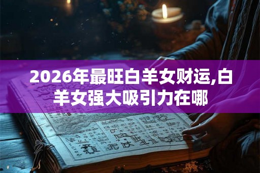 2026年最旺白羊女财运,白羊女强大吸引力在哪