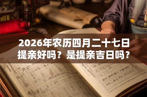 2026年农历四月二十七日提亲好吗？是提亲吉日吗？