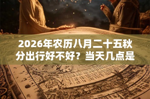 2026年农历八月二十五秋分出行好不好?当天几点是凶时? 2026年农历八月二十五秋分出行好不好?当天几点是凶时?