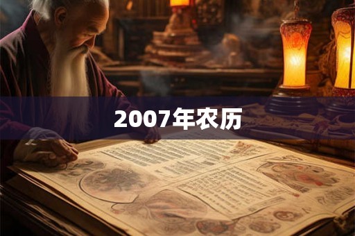 2007年农历