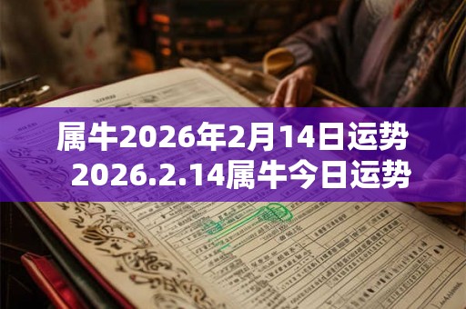属牛2026年2月14日运势  2026.2.14属牛今日运势