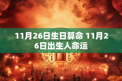 11月26日生日算命 11月26日出生人命运 11月26日生日算命 11月26日出生人命运