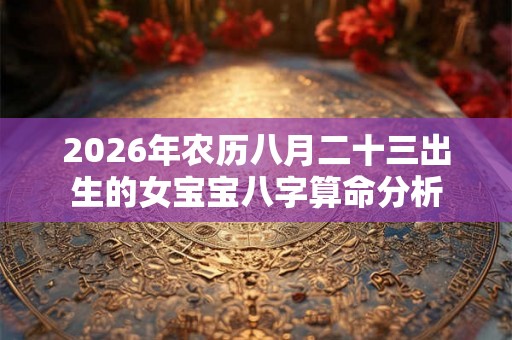 2026年农历八月二十三出生的女宝宝八字算命分析 2026年农历八月二十三出生的女宝宝八字算命分析