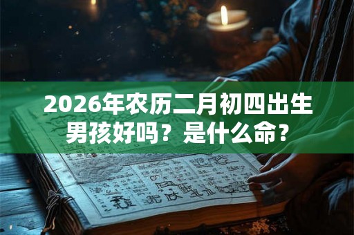 2026年农历二月初四出生男孩好吗?是什么命? 2026年农历二月初四出生男孩好吗?是什么命?