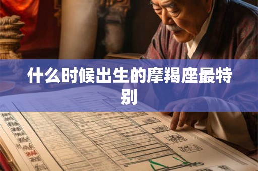 什么时候出生的摩羯座最特别 什么时候出生的摩羯座最特别