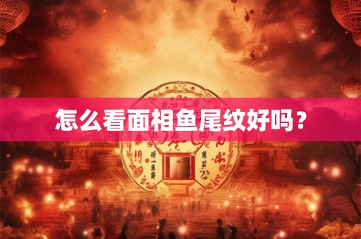 怎么看面相鱼尾纹好吗？