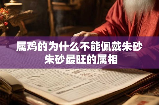 属鸡的为什么不能佩戴朱砂 朱砂最旺的属相