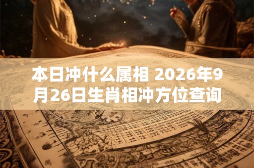 本日冲什么属相 2026年9月26日生肖相冲方位查询