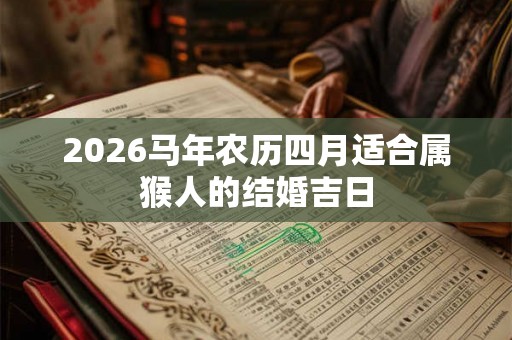 2026马年农历四月适合属猴人的结婚吉日