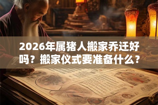 2026年属猪人搬家乔迁好吗？搬家仪式要准备什么？
