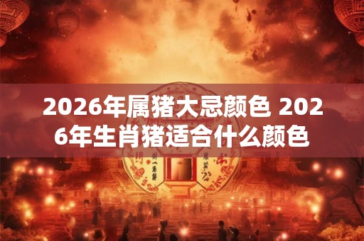 2026年属猪大忌颜色 2026年生肖猪适合什么颜色