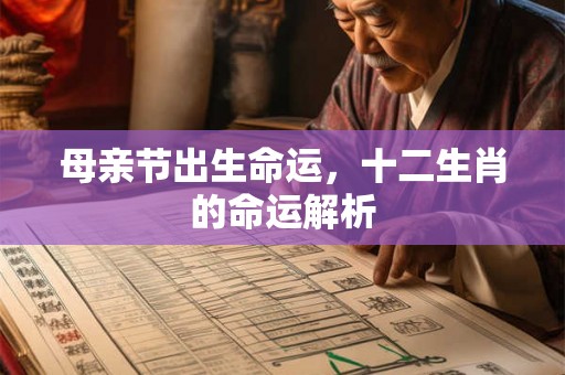 母亲节出生命运，十二生肖的命运解析