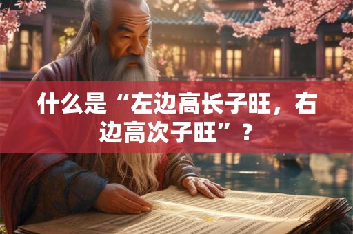 什么是“左边高长子旺，右边高次子旺”？