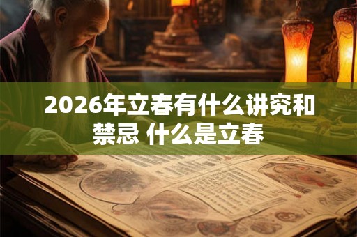 2026年立春有什么讲究和禁忌 什么是立春 2026年立春有什么讲究和禁忌 什么是立春