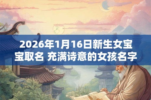 2026年1月16日新生女宝宝取名 充满诗意的女孩名字