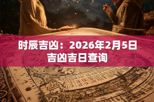 时辰吉凶：2026年2月5日吉凶吉日查询