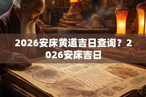 2026安床黄道吉日查询？2026安床吉日