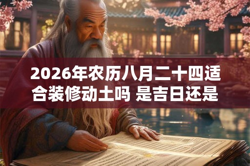 2026年农历八月二十四适合装修动土吗 是吉日还是凶日