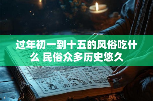 过年初一到十五的风俗吃什么 民俗众多历史悠久 过年初一到十五的风俗吃什么 民俗众多历史悠久