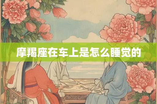 摩羯座在车上是怎么睡觉的