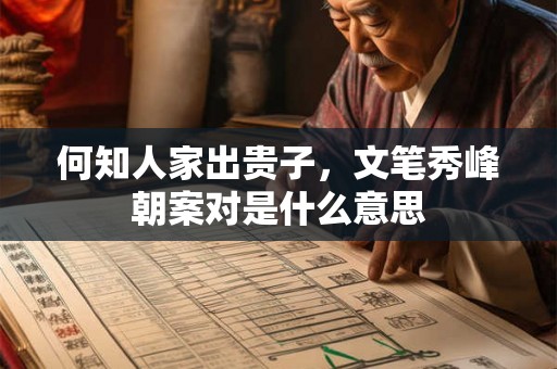 何知人家出贵子，文笔秀峰朝案对是什么意思