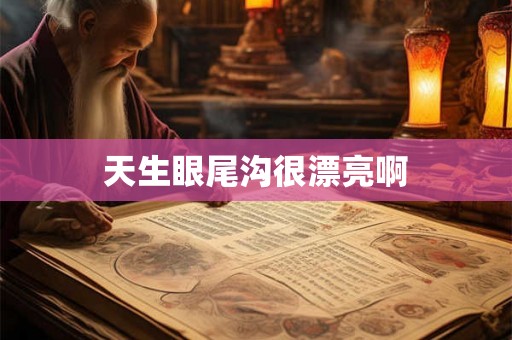 天生眼尾沟很漂亮啊