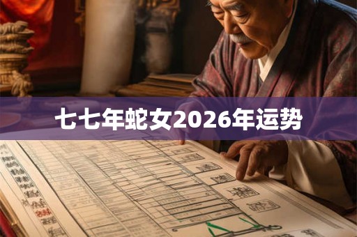 七七年蛇女2026年运势 七七年蛇女2026年运势