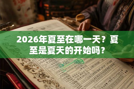 2026年夏至在哪一天？夏至是夏天的开始吗？