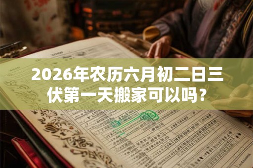 2026年农历六月初二日三伏第一天搬家可以吗? 2026年农历六月初二日三伏第一天搬家可以吗?