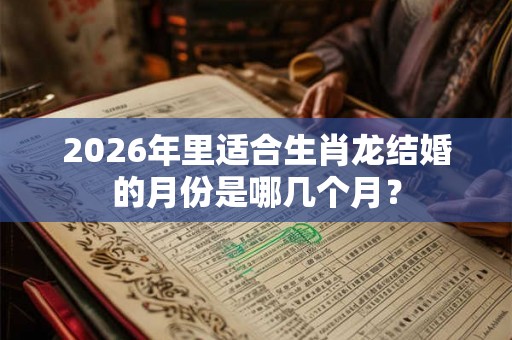 2026年里适合生肖龙结婚的月份是哪几个月？