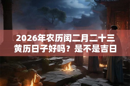 2026年农历闰二月二十三黄历日子好吗？是不是吉日？