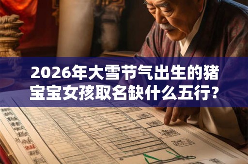 2026年大雪节气出生的猪宝宝女孩取名缺什么五行？