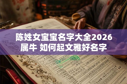陈姓女宝宝名字大全2026属牛 如何起文雅好名字