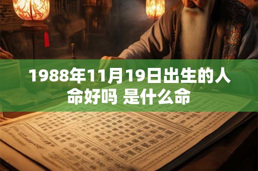 1988年11月19日出生的人命好吗 是什么命 1988年11月19日出生的人命好吗 是什么命