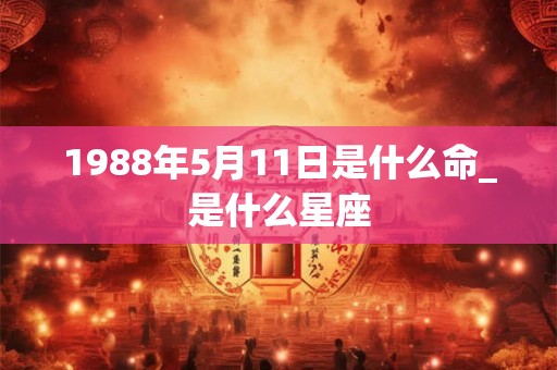 1988年5月11日是什么命_是什么星座
