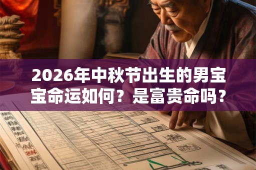 2026年中秋节出生的男宝宝命运如何？是富贵命吗？