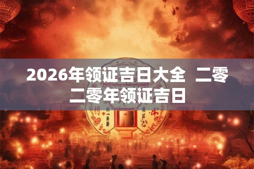 2026年领证吉日大全  二零二零年领证吉日