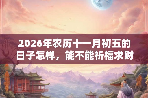 2026年农历十一月初五的日子怎样，能不能祈福求财？