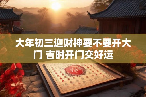 大年初三迎财神要不要开大门 吉时开门交好运