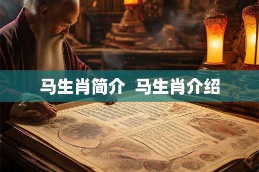 马生肖简介  马生肖介绍