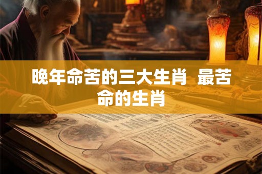 晚年命苦的三大生肖 最苦命的生肖 晚年命苦的三大生肖 最苦命的生肖
