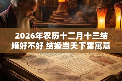 2026年农历十二月十三结婚好不好 结婚当天下雪寓意什么